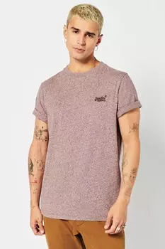 Винтажная футболка из органического хлопка с вышивкой Superdry, красный