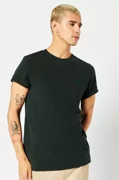 Винтажная футболка из органического хлопка с вышивкой Superdry, зеленый