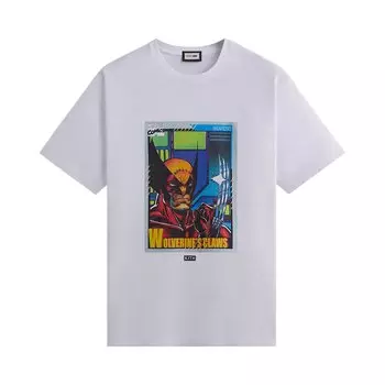 Винтажная футболка Kith For X-Men Wolverine Card, белая
