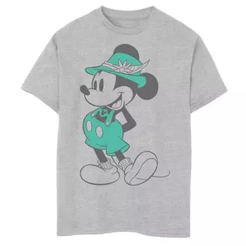 Винтажная футболка Lederhosen с изображением портрета Disney's Mickey Mouse для мальчиков 8–20 лет Disney