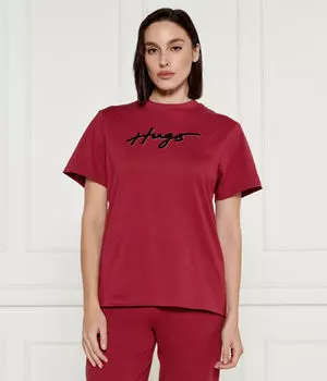 Винтажная футболка Loose fit Hugo, красный