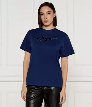 Винтажная футболка Loose fit Hugo, синий