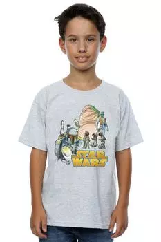 Винтажная футболка Montage Star Wars, серый