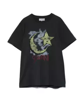 Винтажная футболка Moonlight Ganni, черный