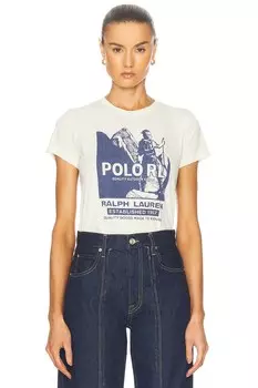 Винтажная футболка Polo Ralph Lauren, цвет Warm White
