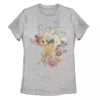 Винтажная футболка с цветочным рисунком Disney's Bambi Juniors Licensed Character