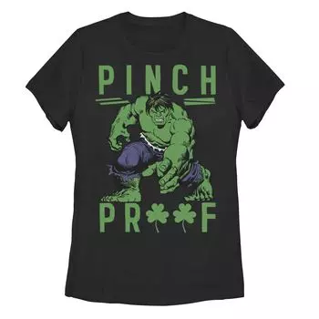 Винтажная футболка с графическим рисунком Marvel Hulk St. Patty's для юниоров Licensed Character, черный