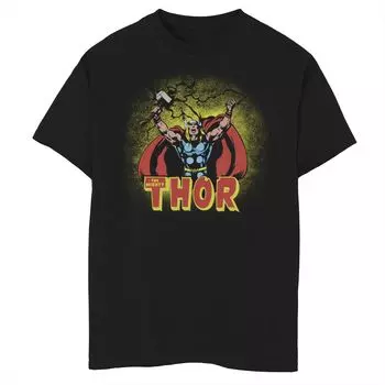 Винтажная футболка с изображением грозы и портрета Marvel Thor для мальчиков 8–20 лет Licensed Character
