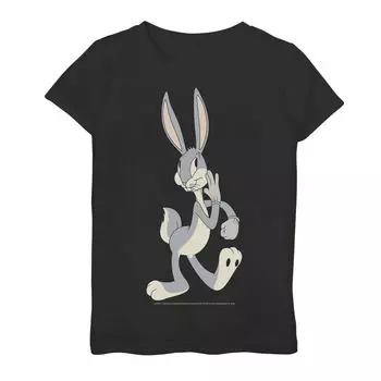 Винтажная футболка с изображением портрета Looney Tunes для девочек 7–16 лет Bugs Bunny Licensed Character