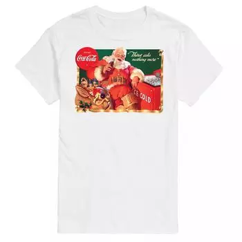 Винтажная футболка с изображением Санта-Клауса Big & Tall Coca-Cola Licensed Character, белый