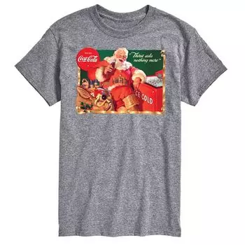 Винтажная футболка с изображением Санта-Клауса Big & Tall Coca-Cola Licensed Character, серый