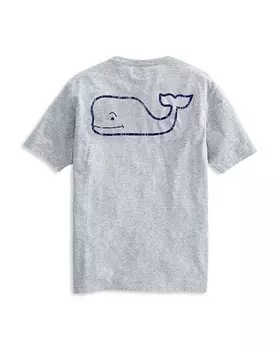 Винтажная футболка с карманом «кит» для мальчиков Vineyard Vines, цвет Gray
