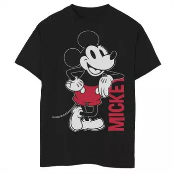 Винтажная футболка с контуром Микки Мауса Disney для мальчиков 8–20 лет Licensed Character