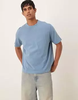 Винтажная футболка с коротким рукавом Abercrombie & Fitch в выцветшем синем цвете