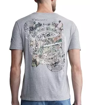 Винтажная футболка с коротким рукавом Buffalo David Bitton Timmy, серый