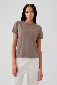 Винтажная футболка с коротким рукавом из 100% органического хлопка Gap, коричневый