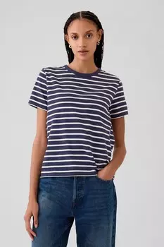 Винтажная футболка с коротким рукавом из 100% органического хлопка Gap, синий