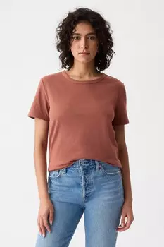 Винтажная футболка с коротким рукавом из органического хлопка Gap, коричневый