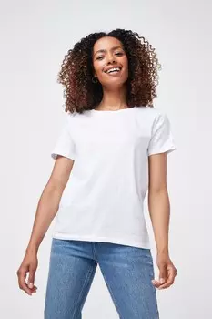 Винтажная футболка с короткими рукавами из натурального хлопка Gap, белый