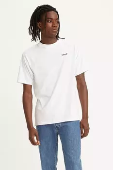Винтажная футболка с красной табличкой Levi'S, белый