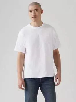 Винтажная футболка с красным язычком Levi's, белый