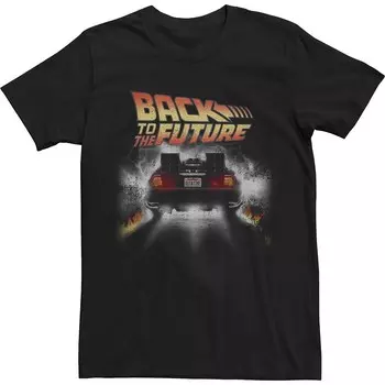 Винтажная футболка с логотипом Big & Tall Back to The Future Licensed Character, черный