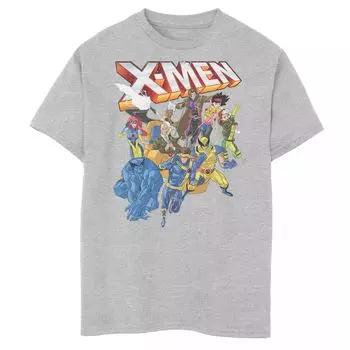 Винтажная футболка с логотипом группы «Marvel X-Men» для мальчиков 8–20 лет Licensed Character