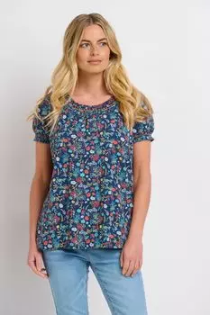 Винтажная футболка с мелким принтом Brakeburn, синий