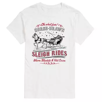 Винтажная футболка с надписью Big & Tall Sleigh Ride Ride Licensed Character