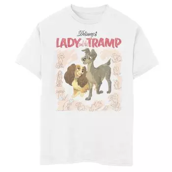 Винтажная футболка с обложкой Disney's Lady and The Tramp Boys 8-20 Disney