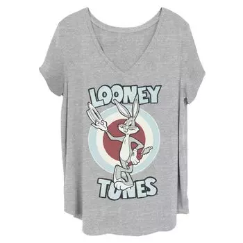 Винтажная футболка с плакатом для подростков больших размеров Looney Tunes Bugs Bunny Licensed Character