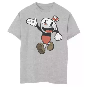 Винтажная футболка с портретом Cuphead для мальчиков 8–20 лет Licensed Character