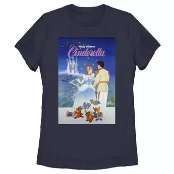 Винтажная футболка с постером к фильму Disney's Cinderella Juniors Licensed Character