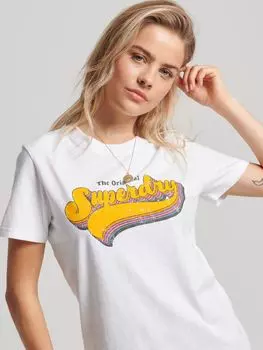 Винтажная футболка с радугой Superdry, оптика