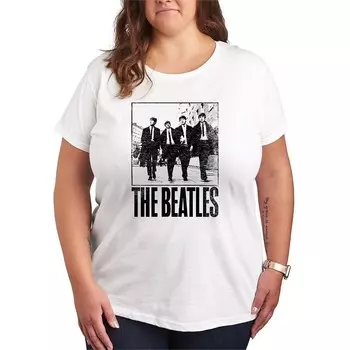 Винтажная футболка с рисунком The Beatles больших размеров Licensed Character, белый