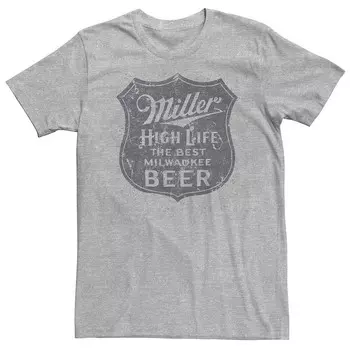 Винтажная футболка с щитком Big & Tall Miller High Life Beer Licensed Character, цвет Athletic Heather