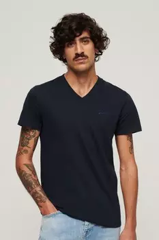 Винтажная футболка с вышитым логотипом Superdry, синий