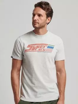 Винтажная футболка Shapers & Makers Superdry, ледниковый серый мергель
