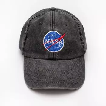 Винтажная кепка с фрикадельками NASA, черный