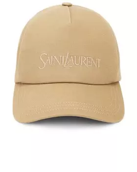Винтажная кепка Saint Laurent, бежевый