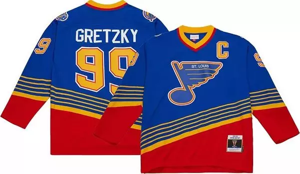 Винтажная копия Джерси Mitchell & Ness St. Louis Blues Wayne Gretzky # 99 1995 года