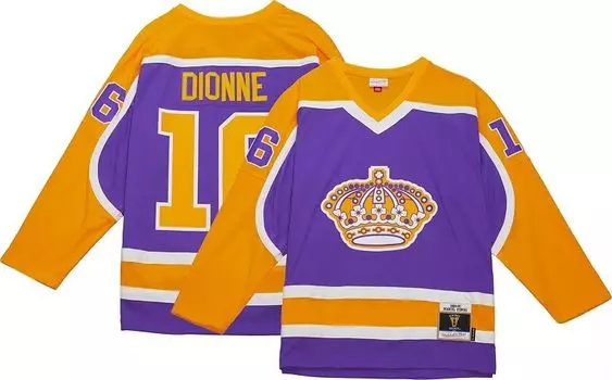 Винтажная копия майки Mitchell & Ness Los Angeles Kings Marcel Dione # 16 1980 года