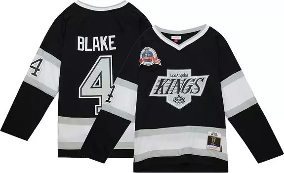 Винтажная копия майки Mitchell & Ness Los Angeles Kings Роба Блейка # 4 1992 года