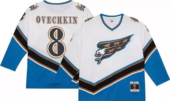 Винтажная копия майки Mitchell & Ness Washington Capitals Алекса Овечкина № 8 2005 года