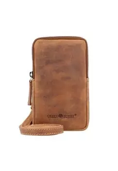 Винтажная кожаная сумка через плечо 11 см Green Burry, коричневый