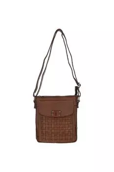 Винтажная кожаная тканая сумка через плечо 'Sunset' Ashwood Leather, коричневый