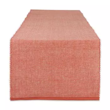 Винтажная красно-белая прямоугольная дорожка для дома, двухцветная ребристая скамейка размером 13 x 72 дюйма