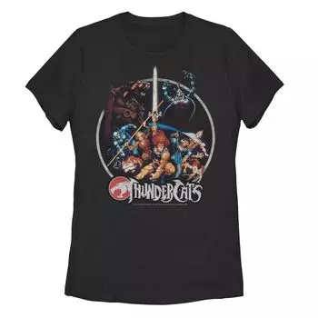 Винтажная круглая футболка ThunderCats Group Shot для юниоров Licensed Character