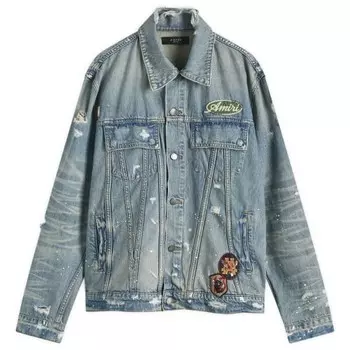 Винтажная куртка дальнобойщика Pegasus Amiri, индиго