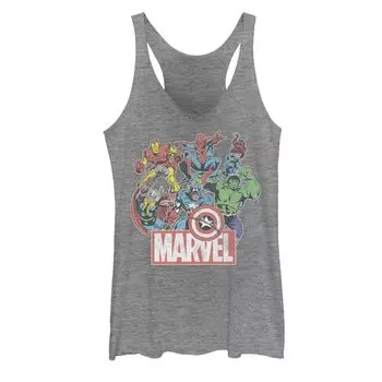 Винтажная майка для юниоров Marvel Avengers Team в стиле ретро с комиксами Licensed Character